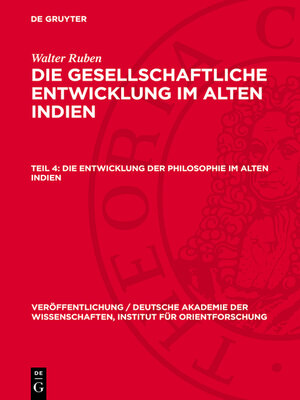 cover image of Die Entwicklung der Philosophie im alten Indien